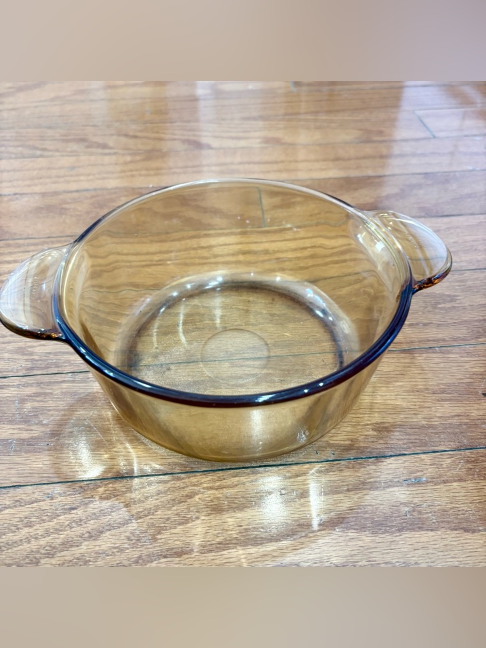 Corning Visions Amber Glass Casserole Dish with Handles Cookware Bowl
